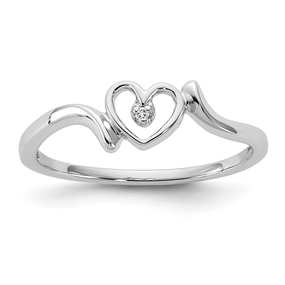 10k WG Diamond Heart Ring