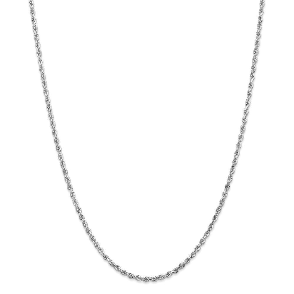 10k White Gold 2.75mm D/C Quadruple Rope Chain