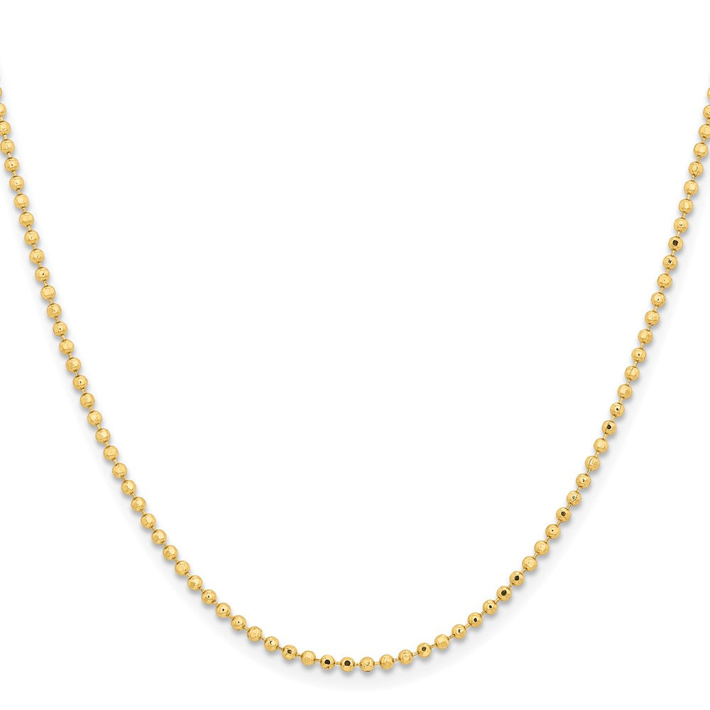 Yellow Rhodium over Brass 2.00mm Plated Ball Chain