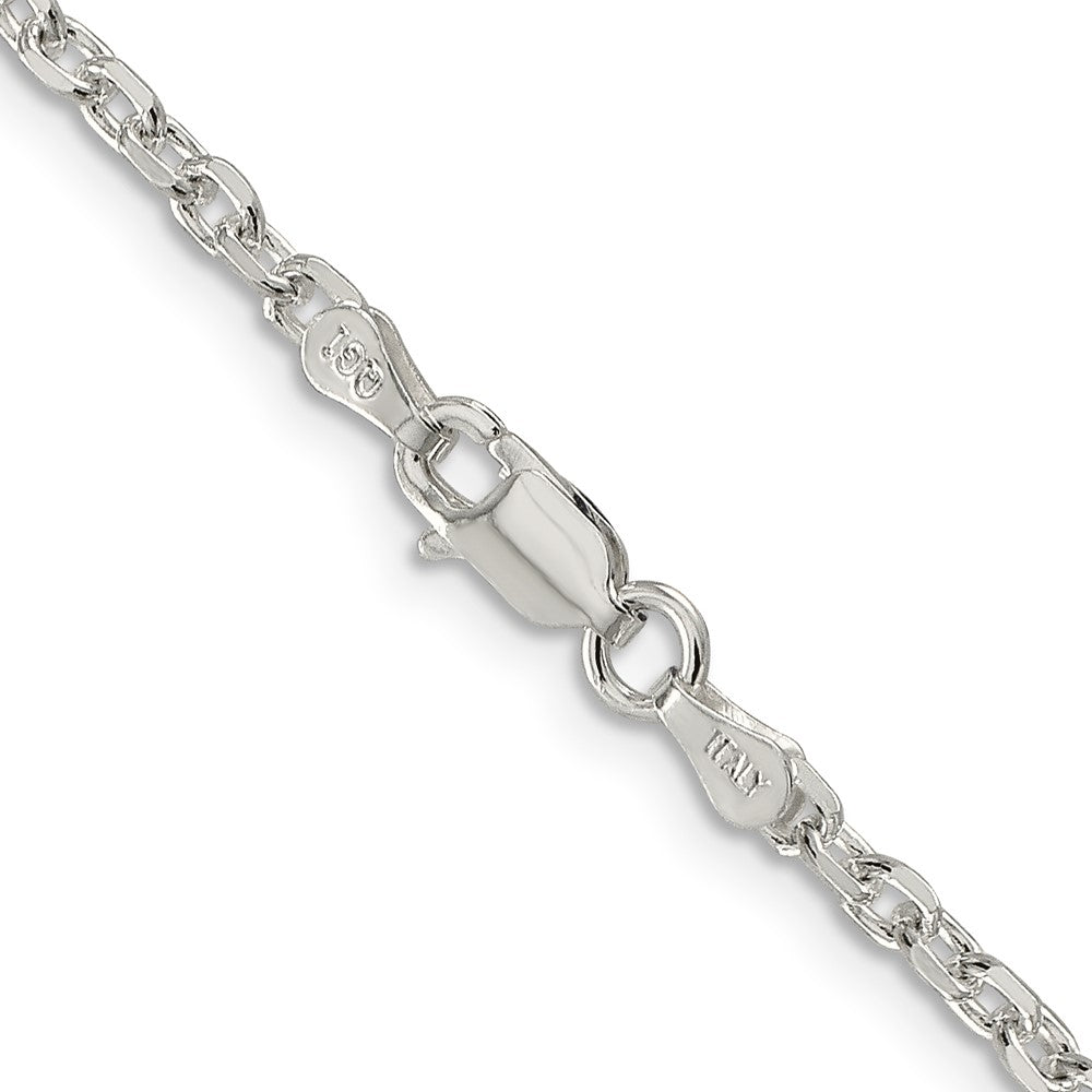 Sterling Silver 2.75mm Diamond-cut Forzantina Cable Chain 20 Inches
