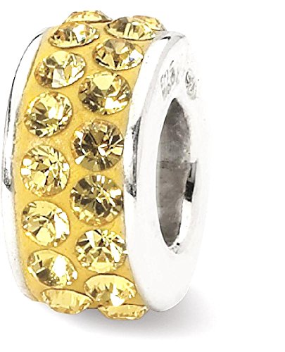 Sterling Silver Reflections Nov Double Row Preciosa Crystal Bead