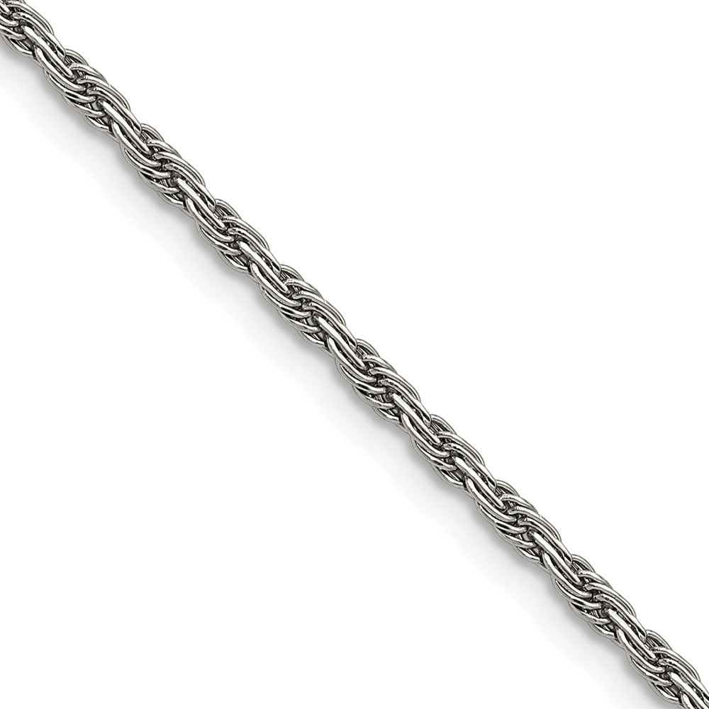 Chisel Stainless Steel Polished 2mm 16 inch Fancy Rope Chain