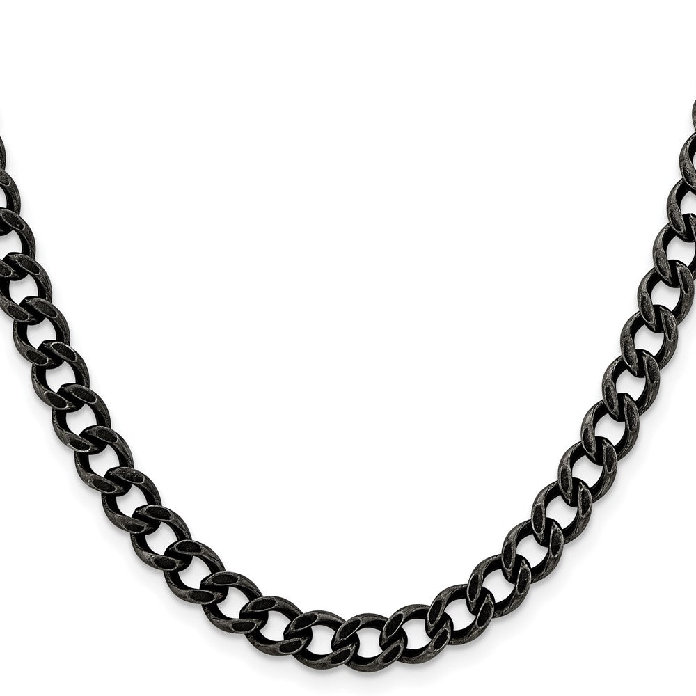 Stainless Steel Antiqued 6.7mm 20in Curb Chain