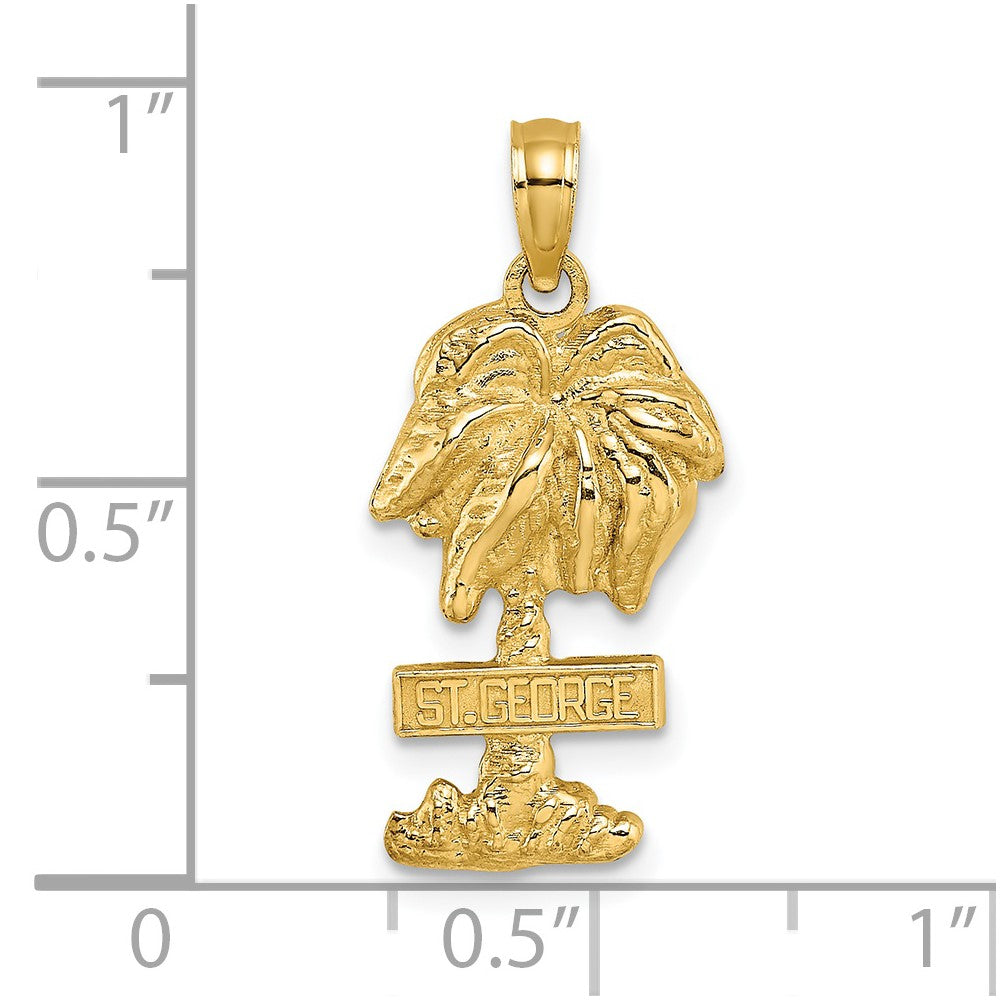 14k ST. GEORGE Palm Tree Charm