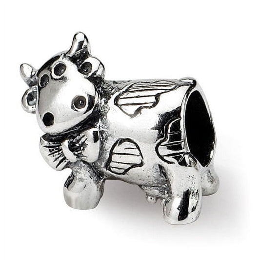 Sterling Silver Reflections Kids Cow w/ Bow Bead
