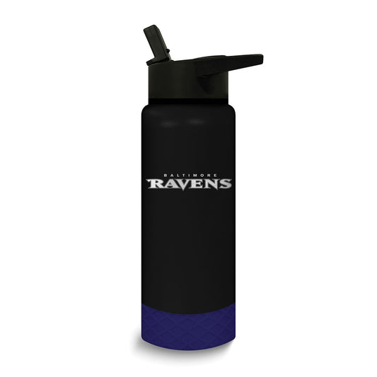NFL Baltimore Ravens Stainless Steel Silicone Grip 24 oz. Water Bottle