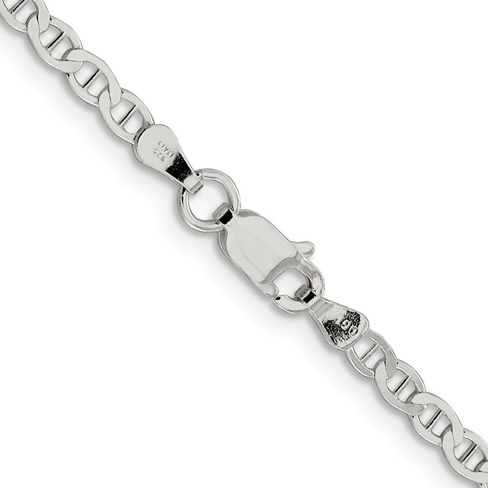 Sterling Silver 3.1mm Flat Anchor Chain 24 Inches