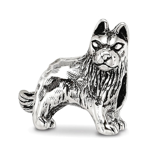 Sterling Silver Reflections German Shepherd Bead