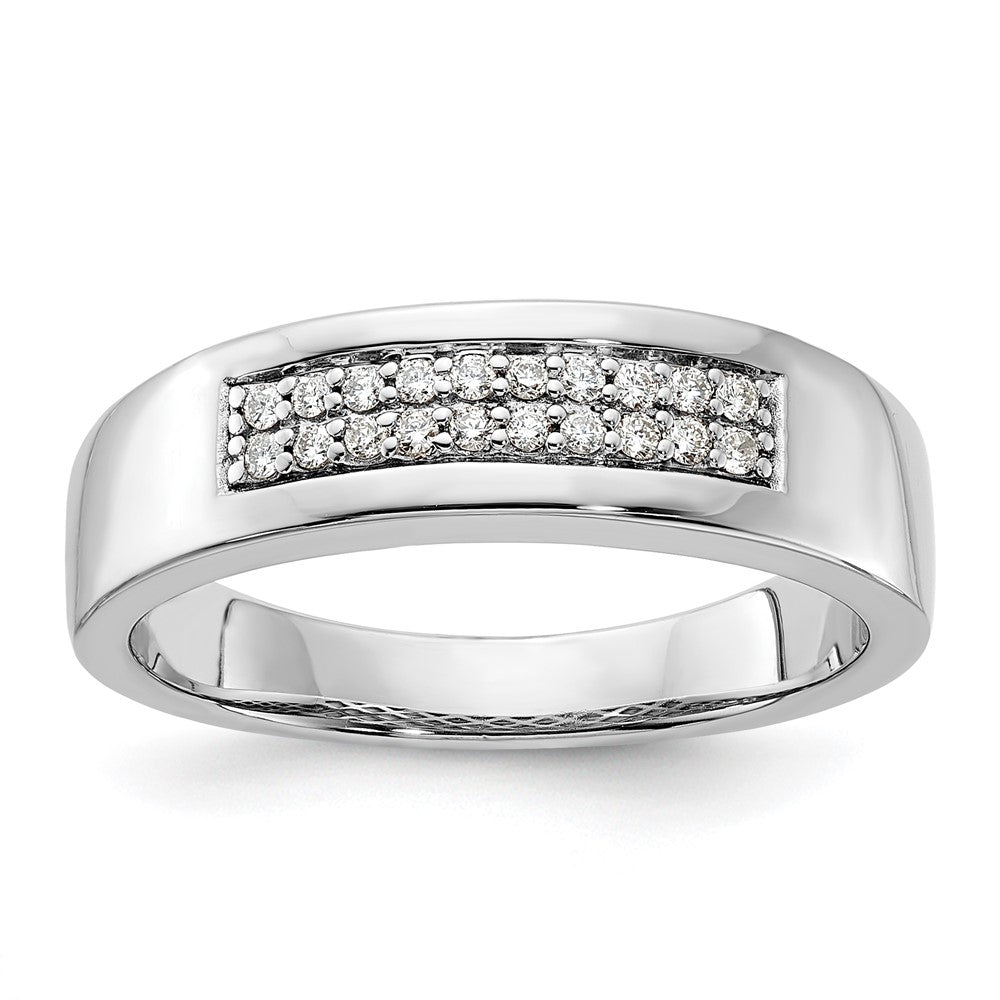 Sterling Silver Diamond Wedding Band