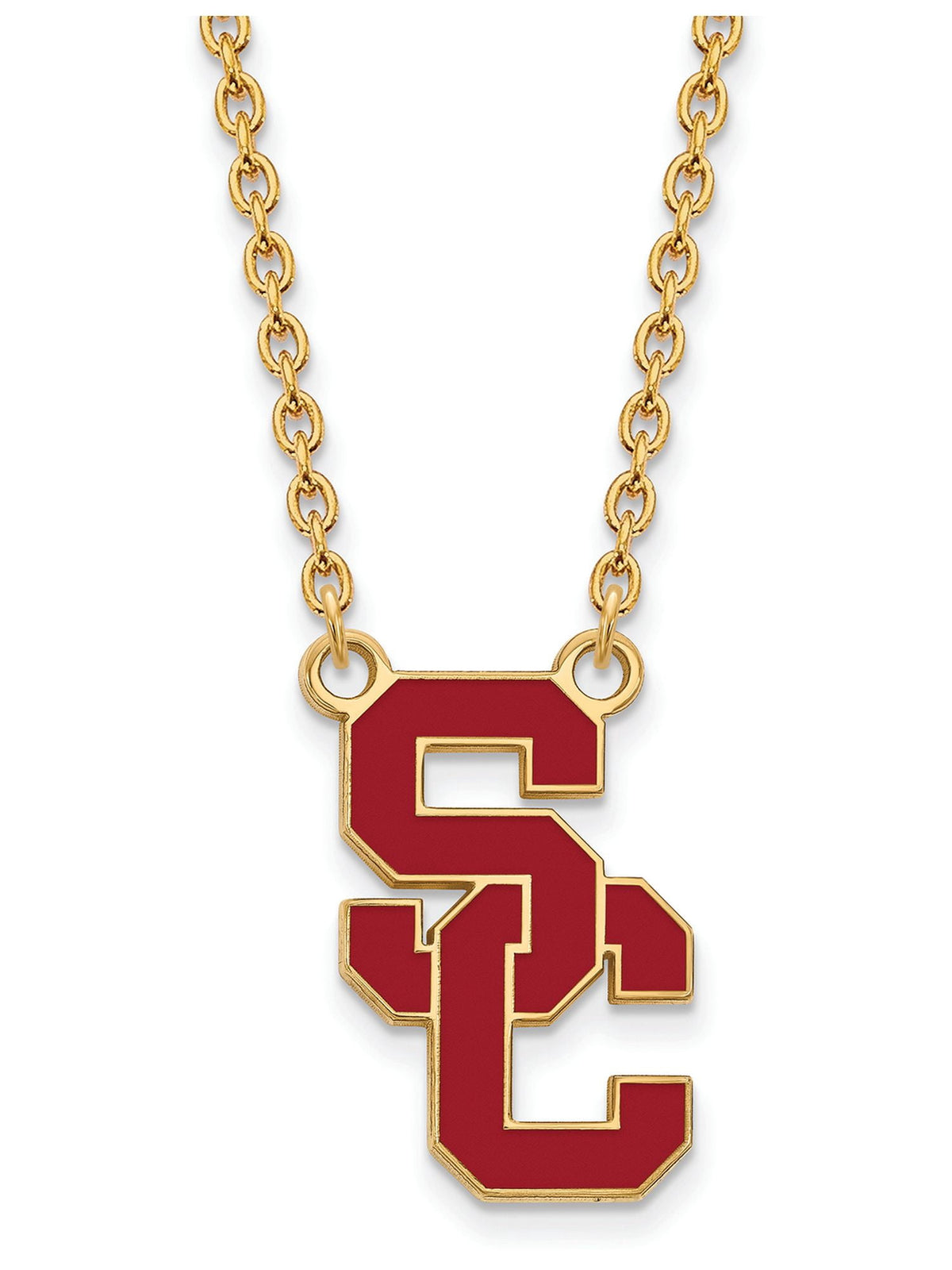 Logoart Sterling Silver Gp University Of Southern California Large Pendant Necklace