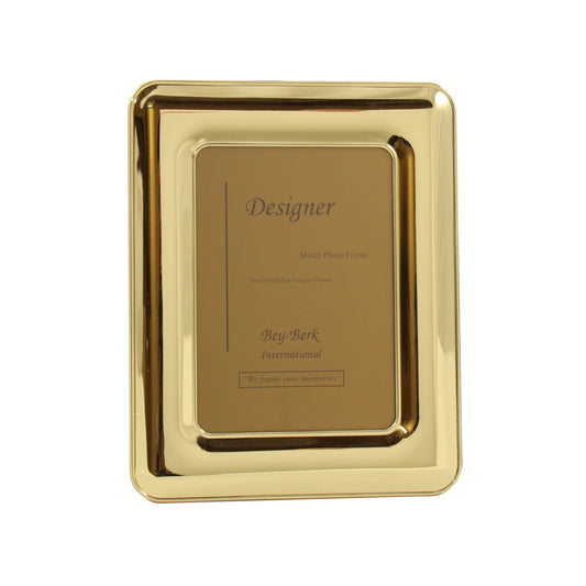 Brass 4"x6" Picture Frame with Easel Back.
