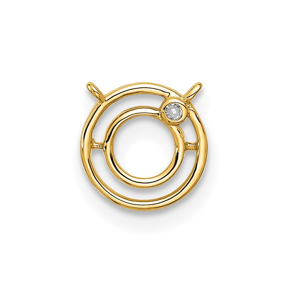 Stella & Dot 10ky Diamond Initial O Charm Element