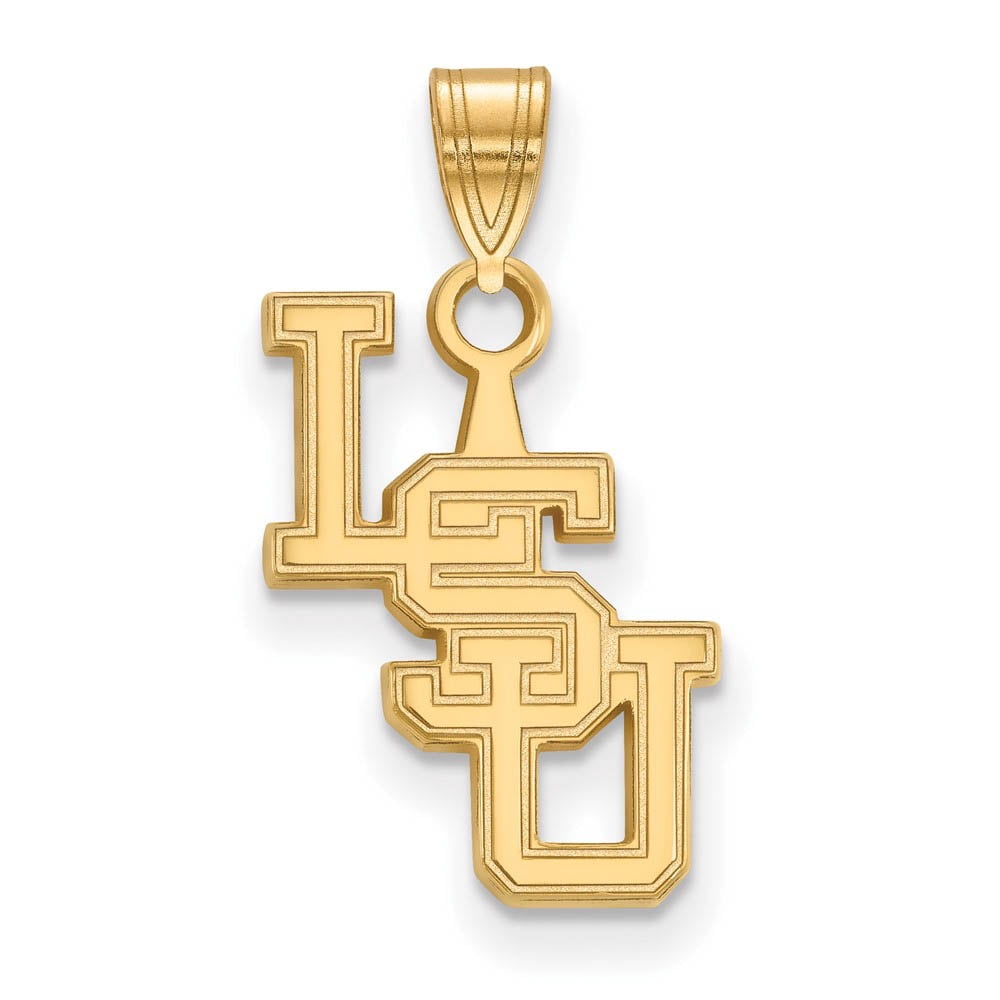 10k Gold LogoArt Louisiana State University L-S-U Small Pendant Q1Y079LSU