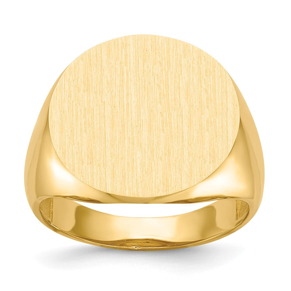 10ky 17.5x18.0mm Open Back Men's Signet Ring