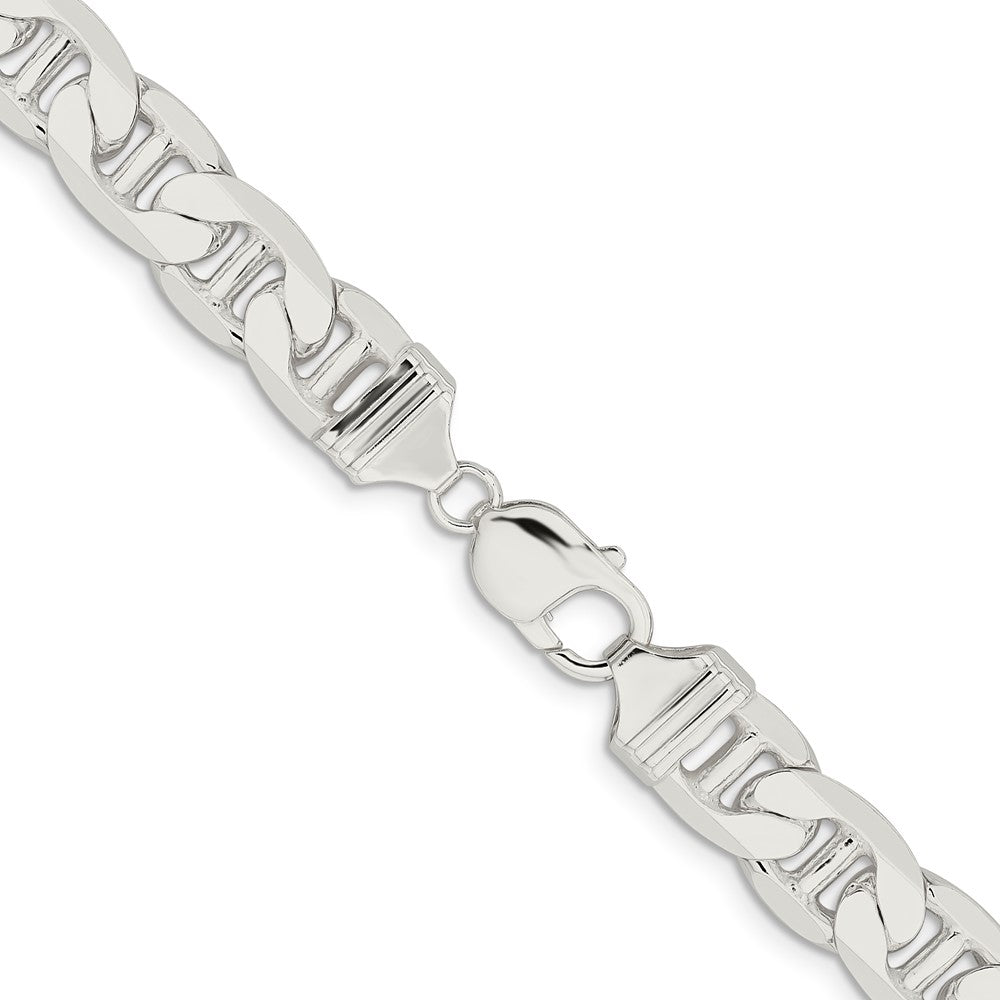 Sterling Silver 11.5mm Flat Anchor Chain 22 Inches