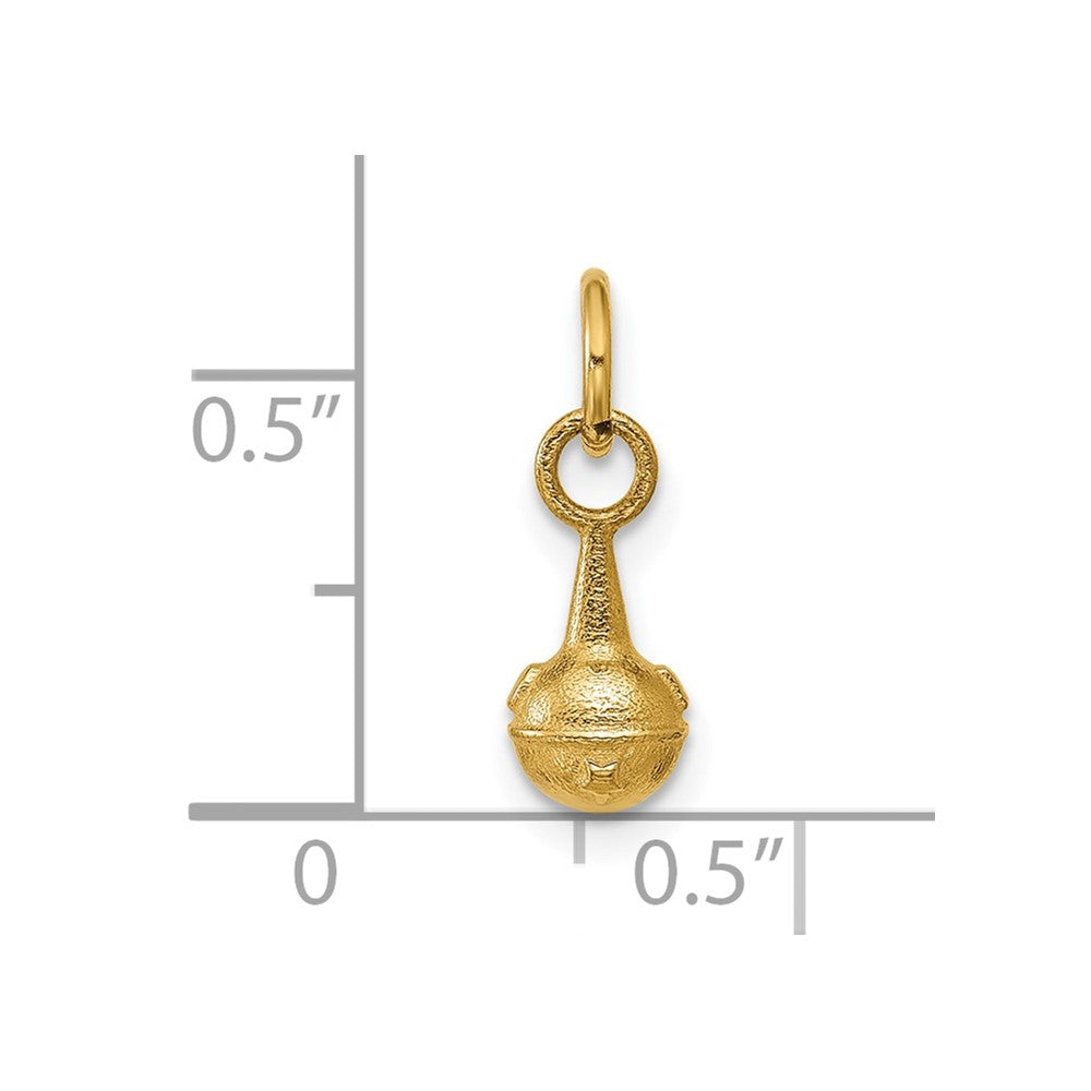 14K Polished Baby Rattle Pendant