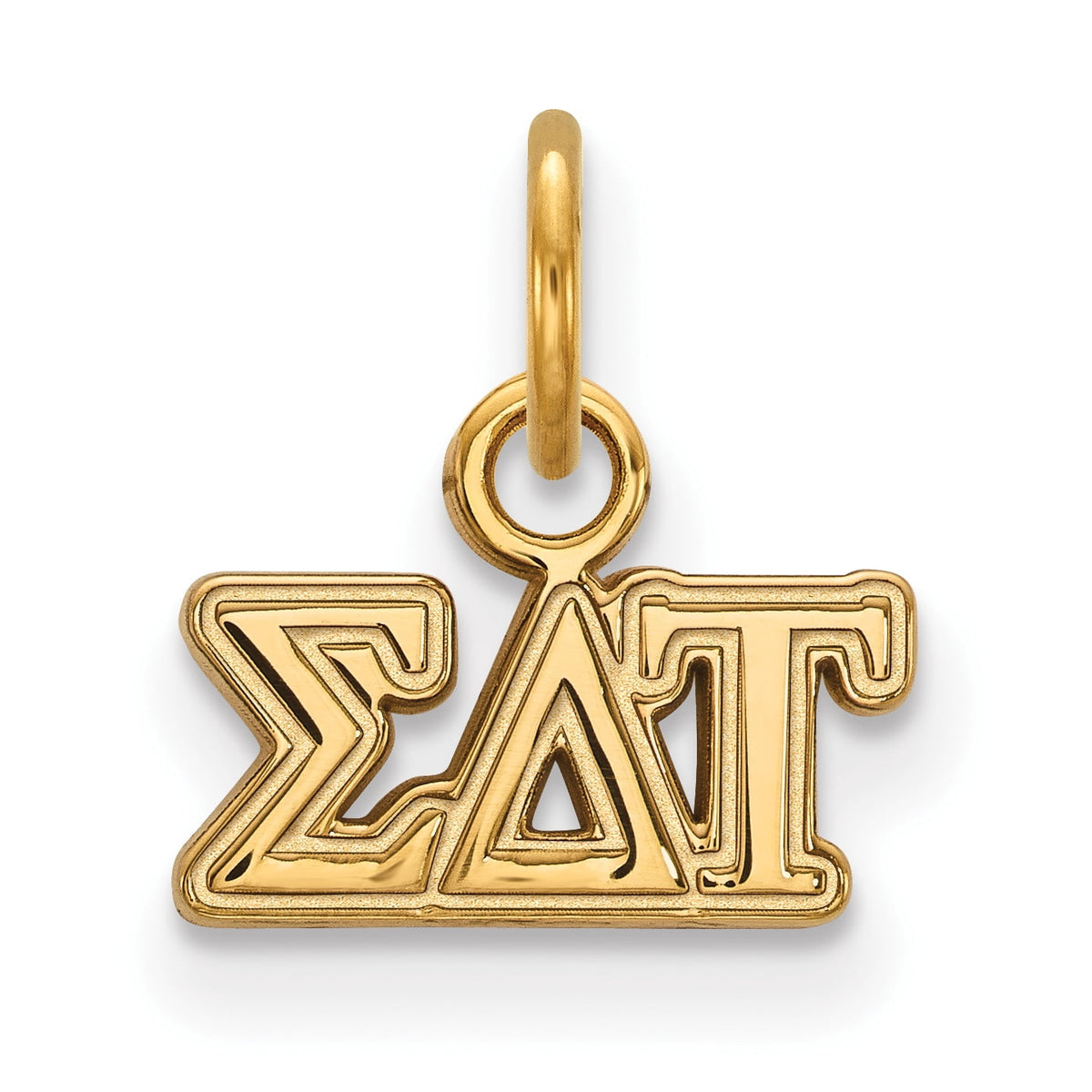 Sterling Silver w/ 14K Yellow Gold-Plated Official Licensed Greek Sororities Sigma Delta Tau XS Pendant
