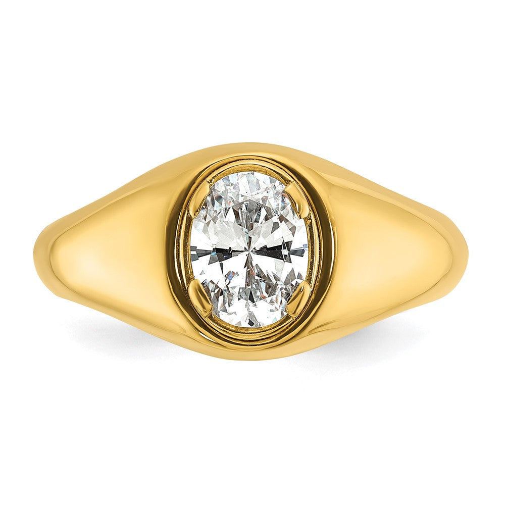 IBGoodman 14k 1 carat Lab Grown Diamond VS/SI+ G+ Oval Complete Men's Ring