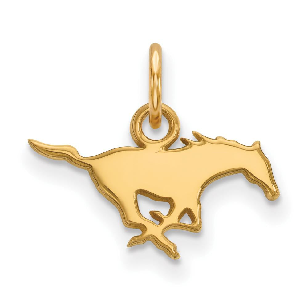 10k Gold LogoArt Southern Methodist University Mustang Extra Small Pendant Q1Y001SMU