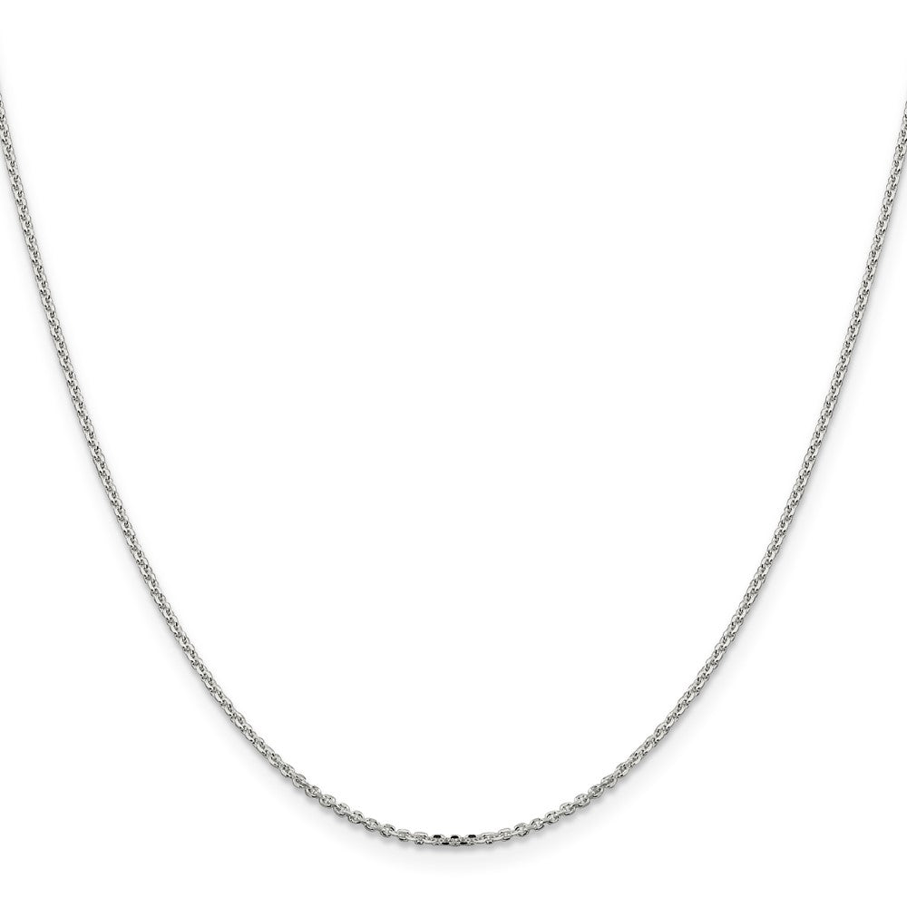 Sterling Silver 1.4mm Diamond-cut Forzantina Cable Chain 26 Inches