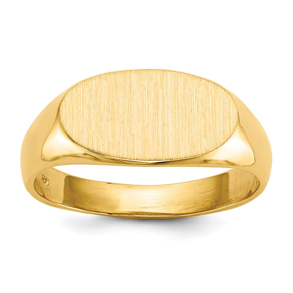 10ky 7.0x13.5mm Open Back Signet Ring