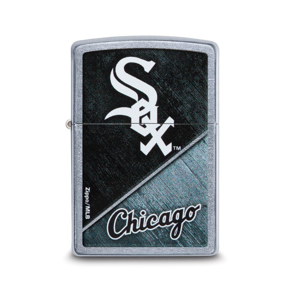Zippo Street Chrome Chicago White Sox Color Image MLB Lighter