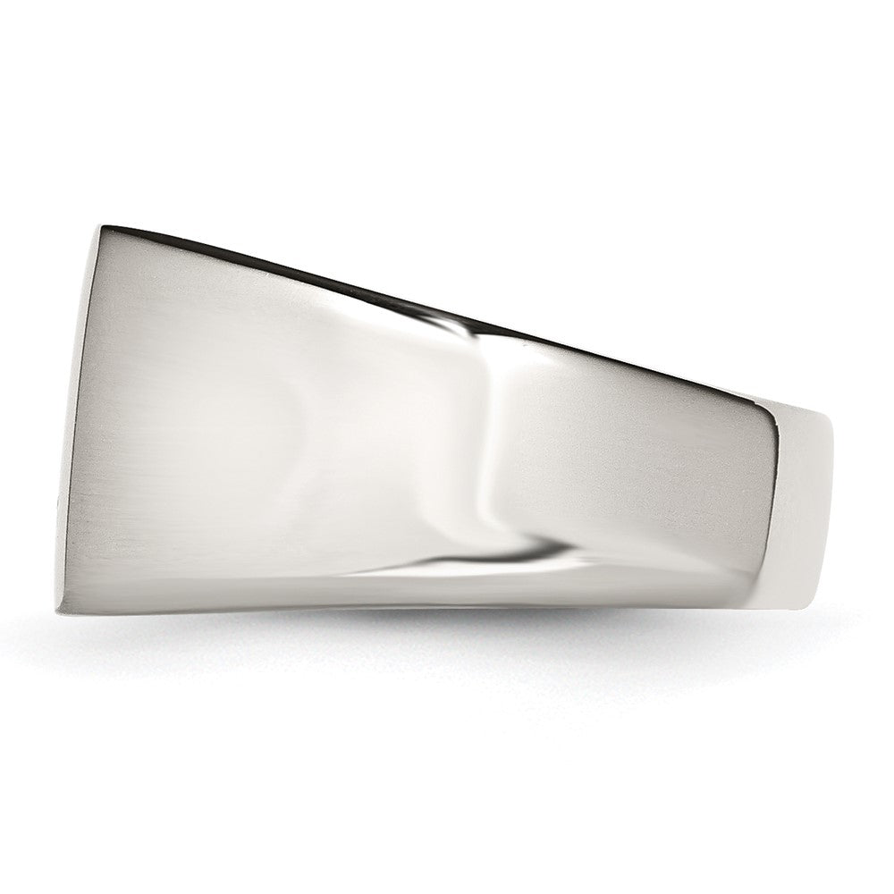 Stainless Steel Polished Signet Ring Size - 8