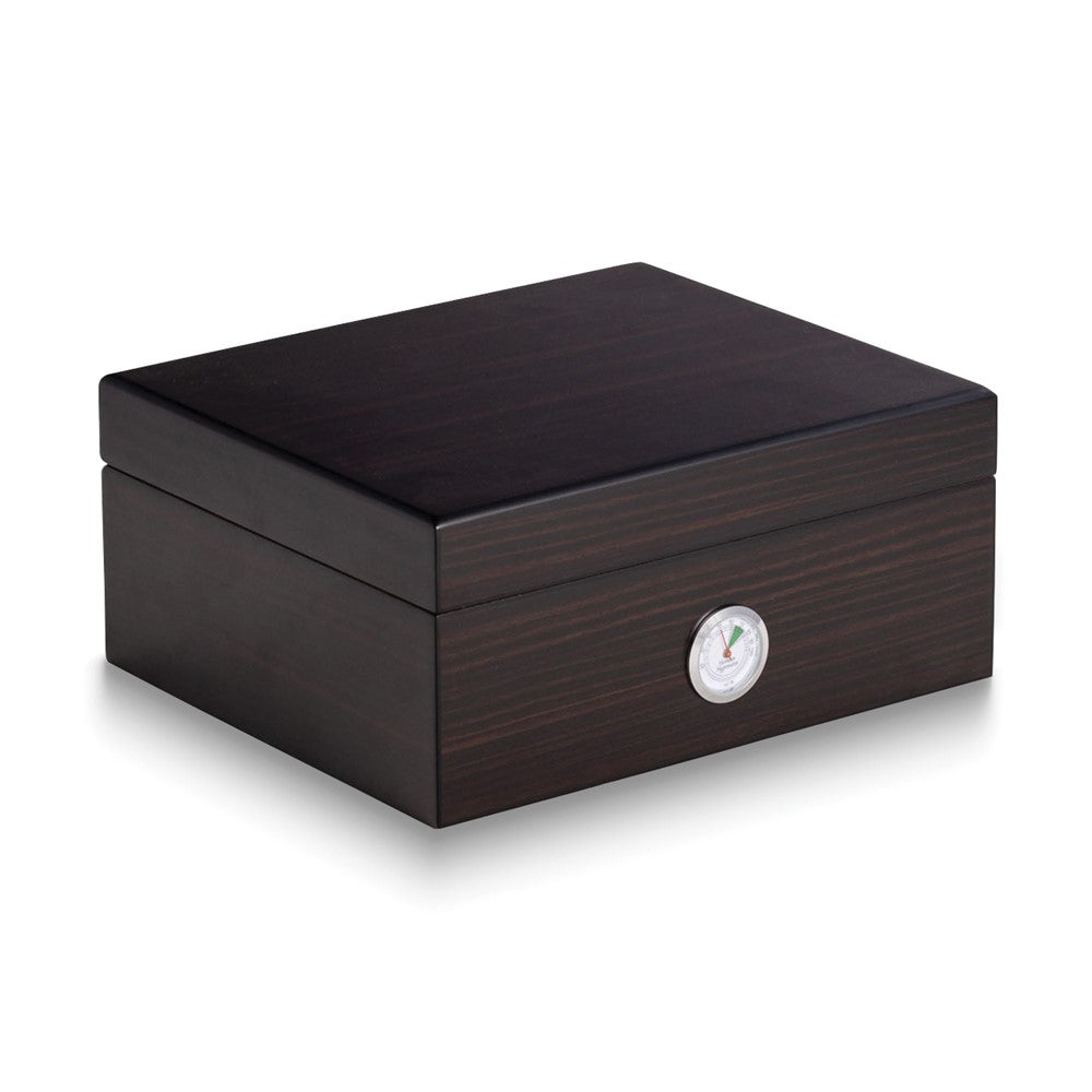 Walnut Wooden Glass Top Cedar Lined Cigar Humidor