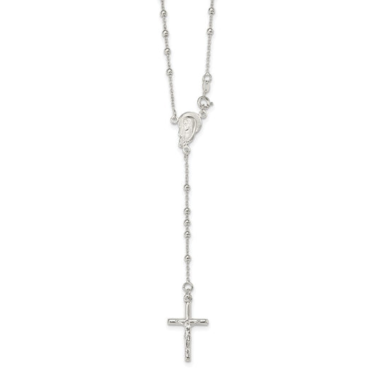 Sterling Silver Crucifix Necklace 24 Inches