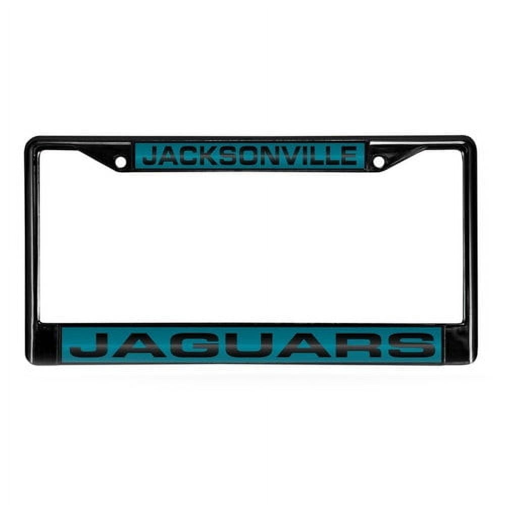 Jacksonville Football Jaguar's Chrome Metal Laser Cut License Plate Frame