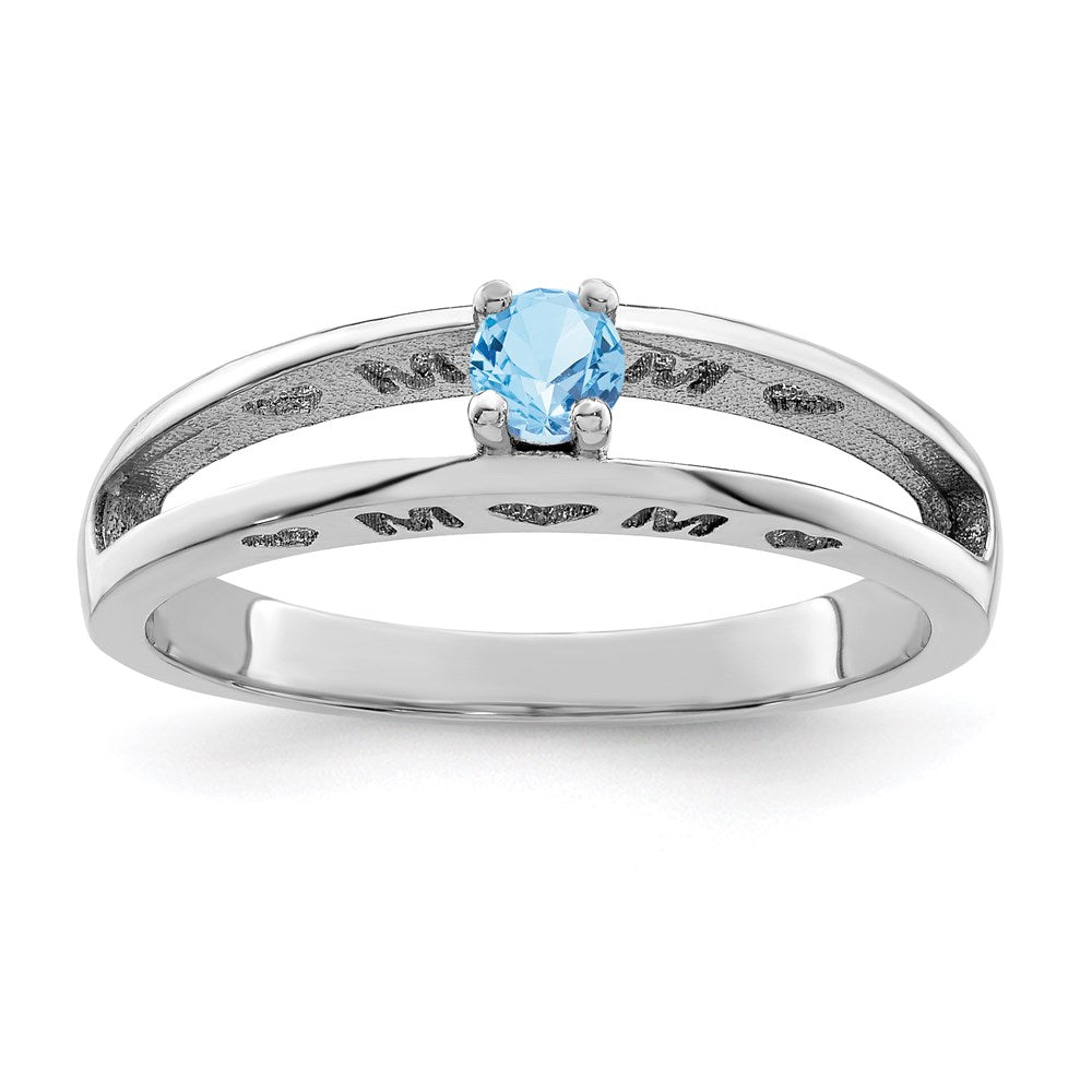 Sterling Silver Rhodium-plated Family Jewelry Mounting