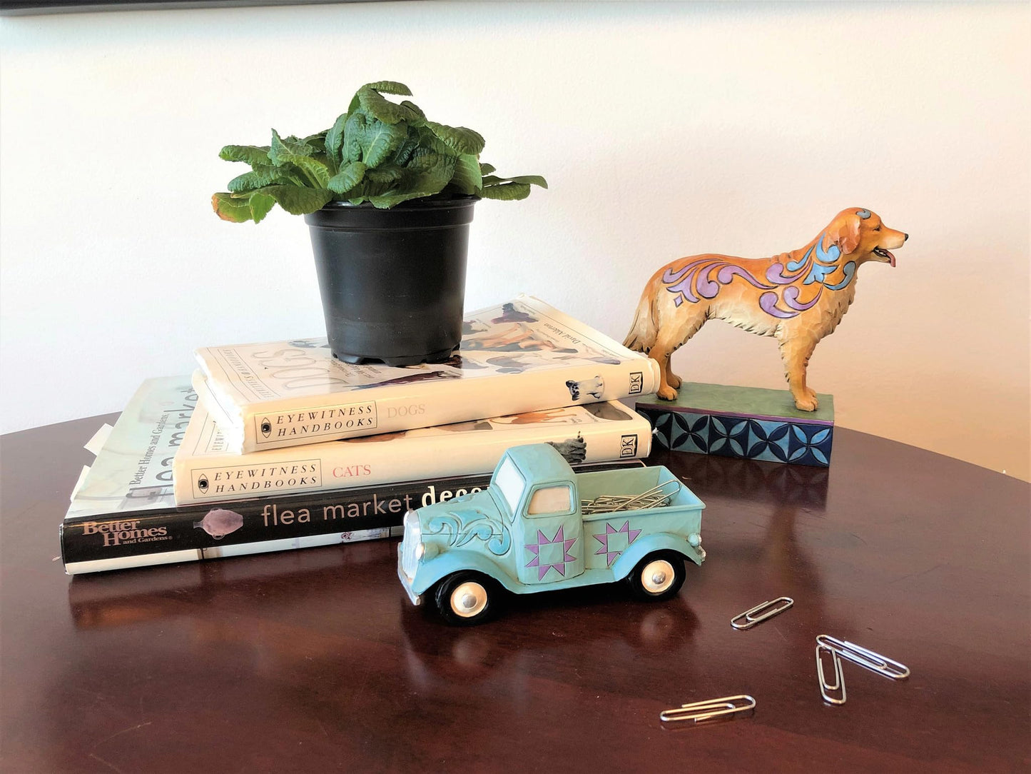 Jim Shore Blue Pick Up Truck Mini Polyresin Heartwood Creek 6012428