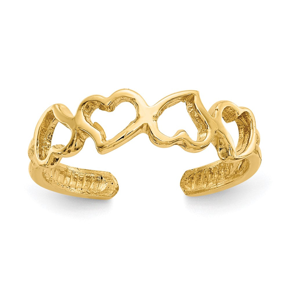 14k Heart Design Toe Ring