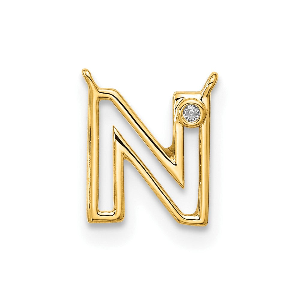 Stella & Dot 10ky Diamond Initial N Charm Element