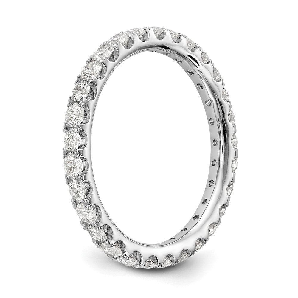 14k White Gold 1 carat Lab Grown Diamond VS/SI+ G+ Size 9 Shared Prong Eternity Band