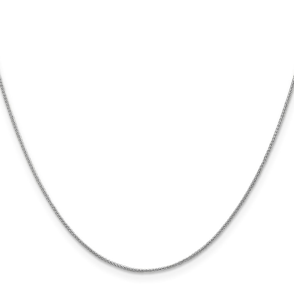 14K White Gold 18 inch .85mm Spiga with Spring Ring Clasp Chain