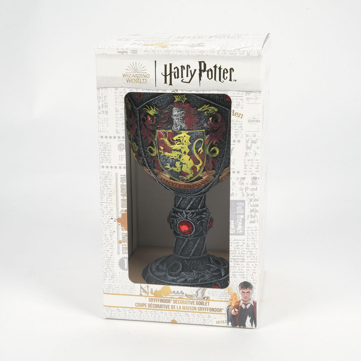 Wizarding World of Harry Potter Gryffindor Decorative Stainless Steel Resin Goblet 7in H