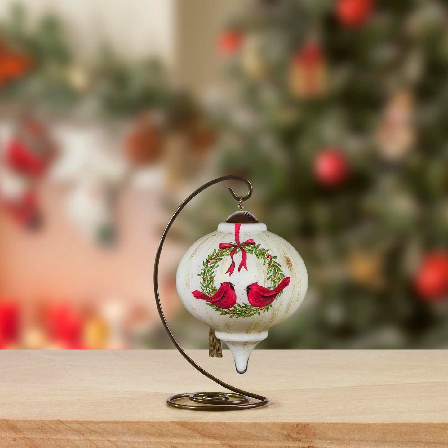 Neqwa Art Star of Bethlehem by Sarah Summers Hand-painted Glass Ornament