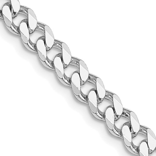 Sterling Silver Rhodium-plated 5.7mm Curb Chain 20 Inches