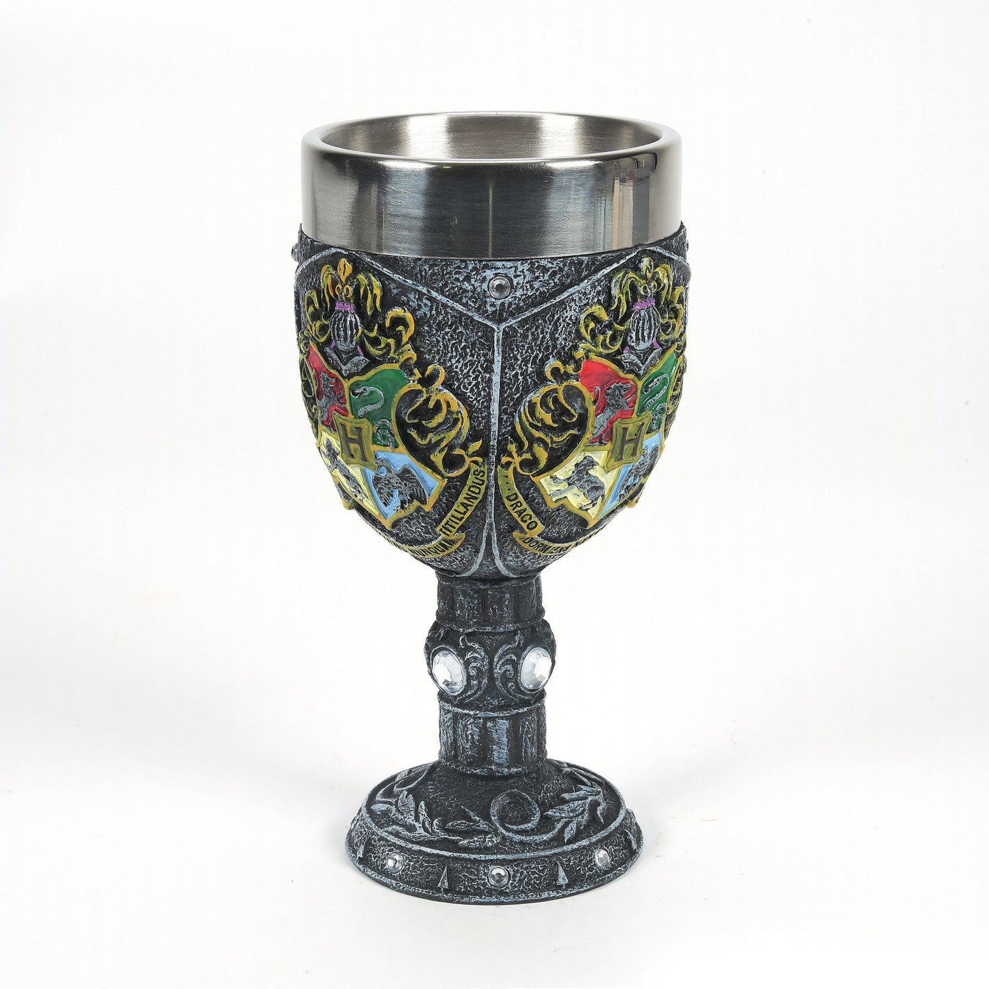 Enesco Wizarding World of Harry Potter Hogwarts Decorative Stainless Steel Resin Goblet 7in H
