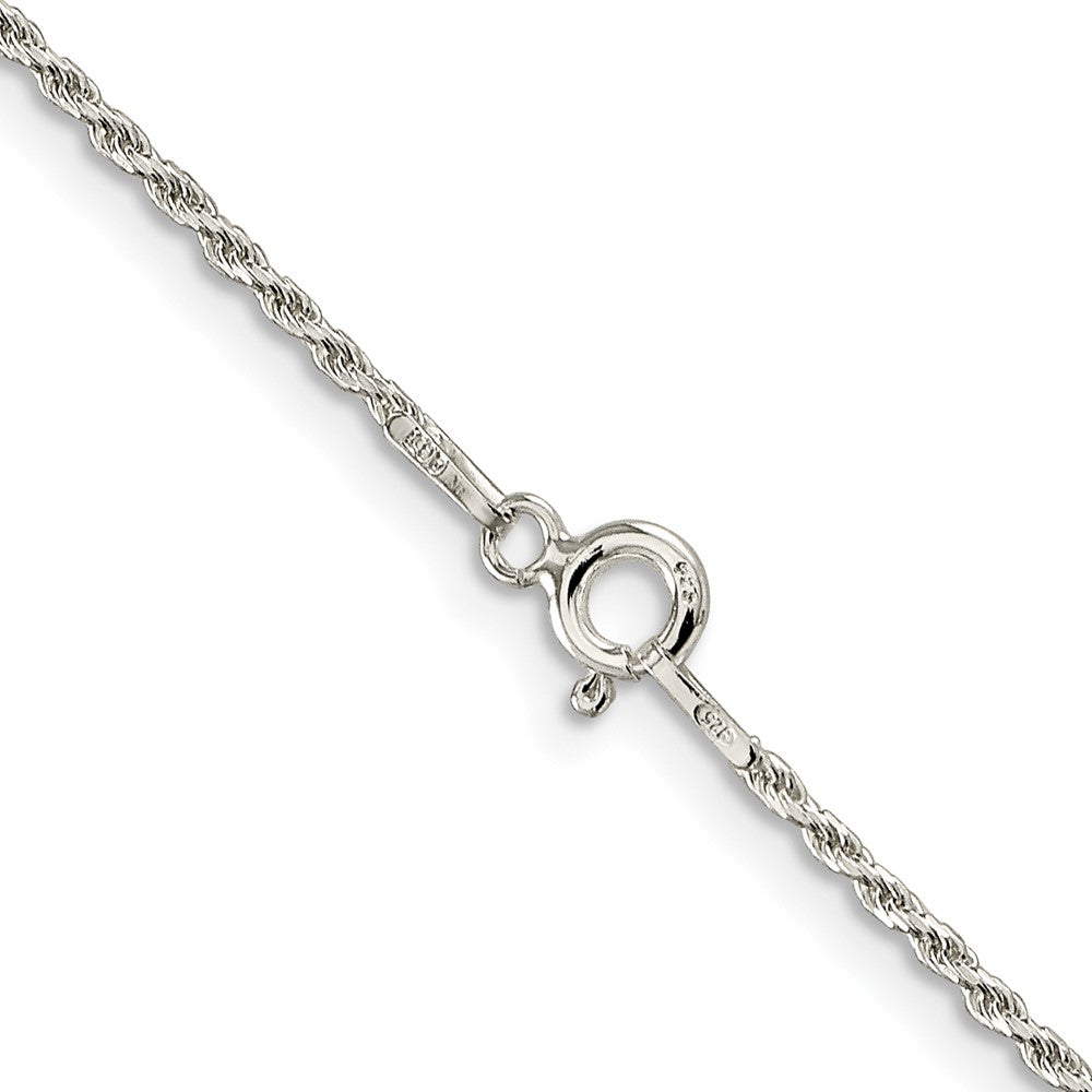Sterling Silver 1.5mm Diamond-cut Rope Chain 16 Inches