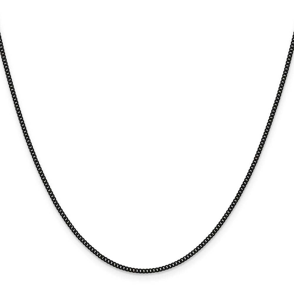Chisel Stainless Steel Polished Black IP-plated 1.5mm 20 inch Curb Chain