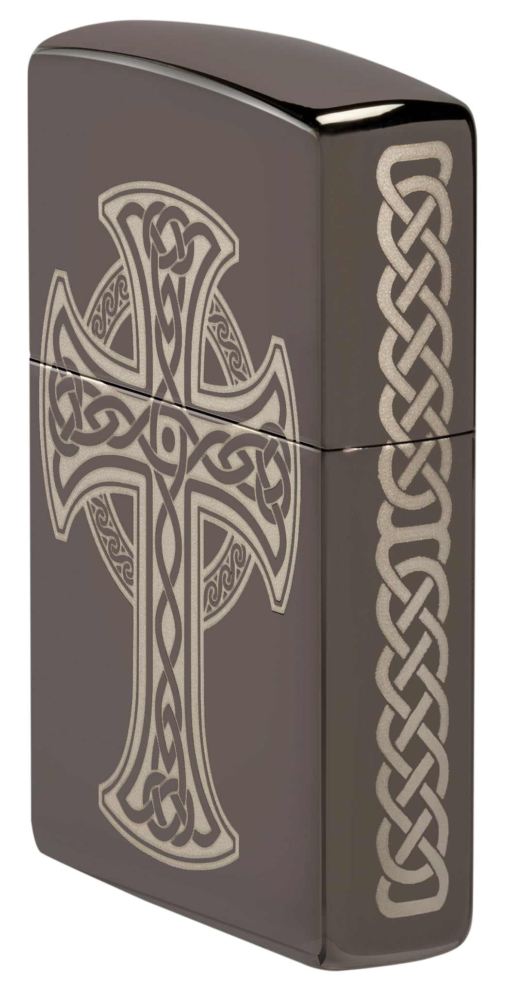 Zippo 48614 Black Ice Celtic Cross Design Windproof Pocket Lighter