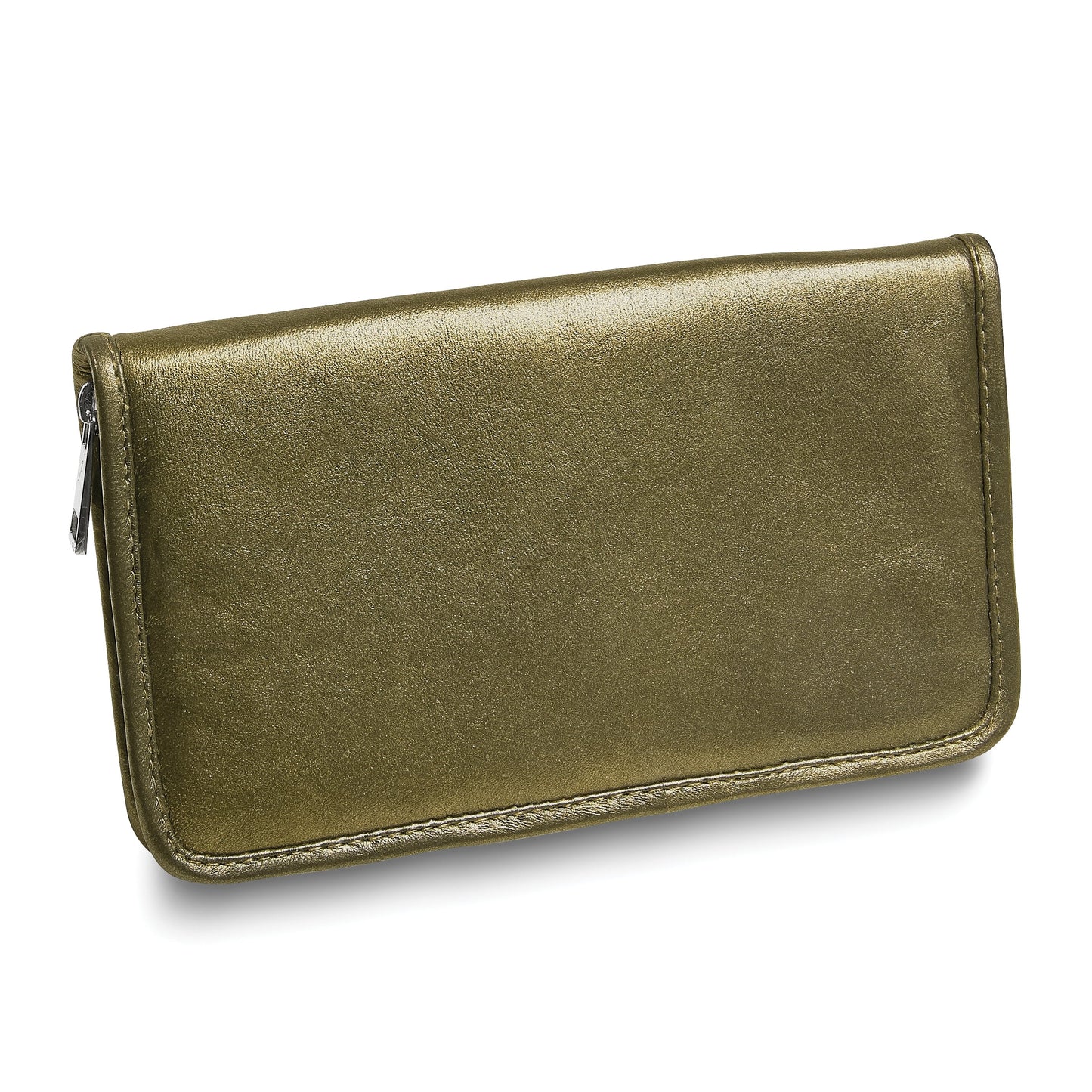 Pewter Leather Zip Around Jewelry Wallet GM17752