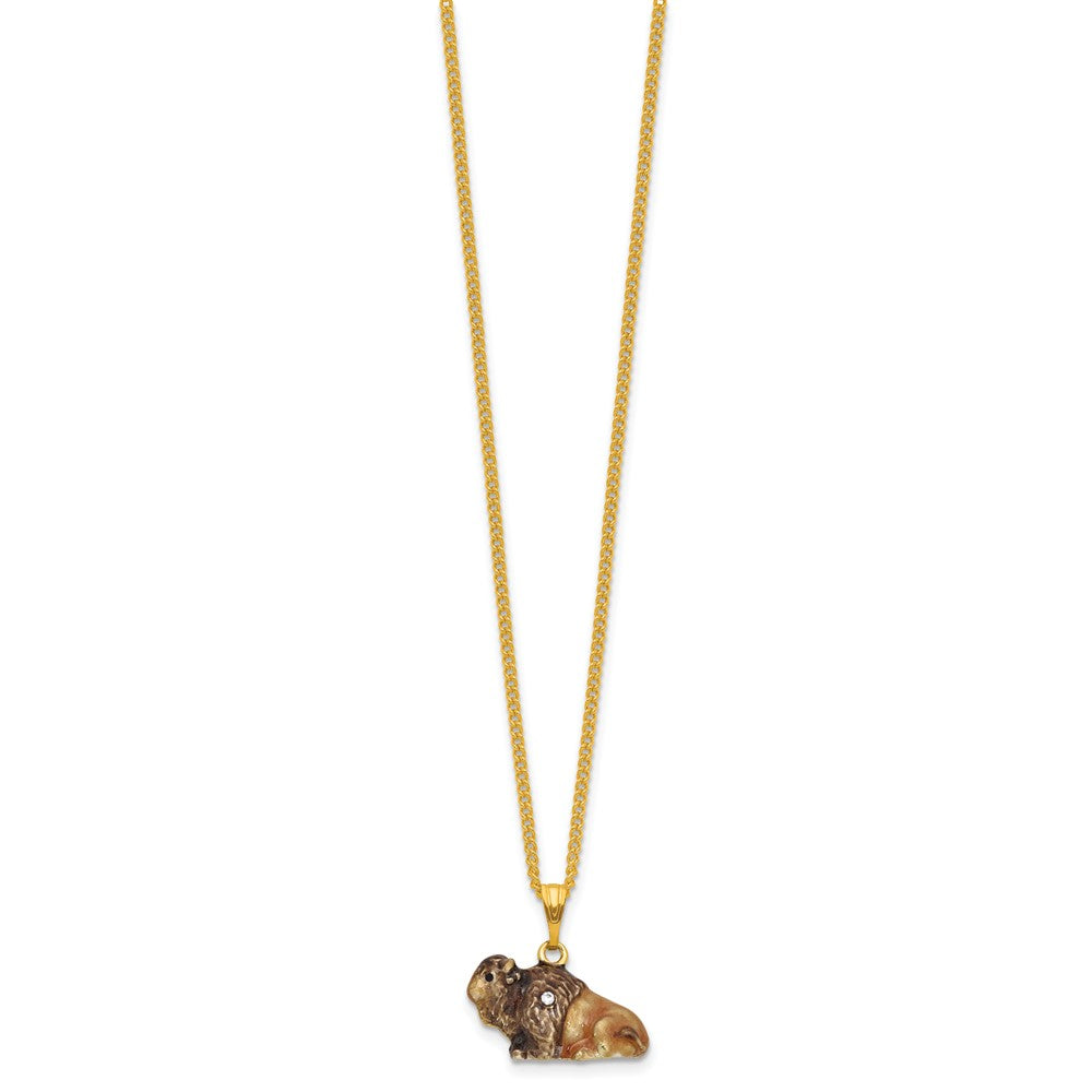 Luxury Giftware by Jere Bejeweled BOVID Buffalo Trinket Box with Matching 18 inch Necklace