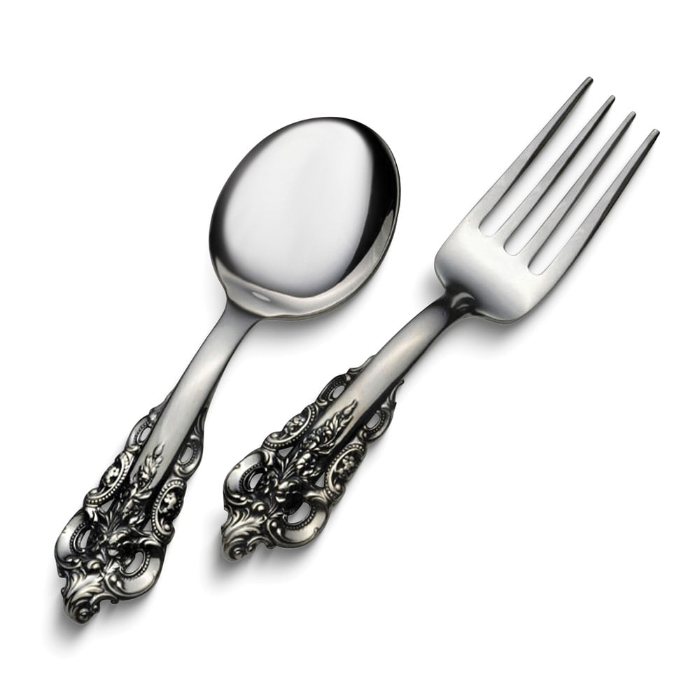 Wallace Sterling Silver Grand Baroque 2-piece Baby Flatware Set Q-GM21980