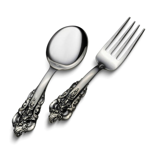 Wallace Sterling Silver Grand Baroque 2-piece Baby Flatware Set Q-GM21980