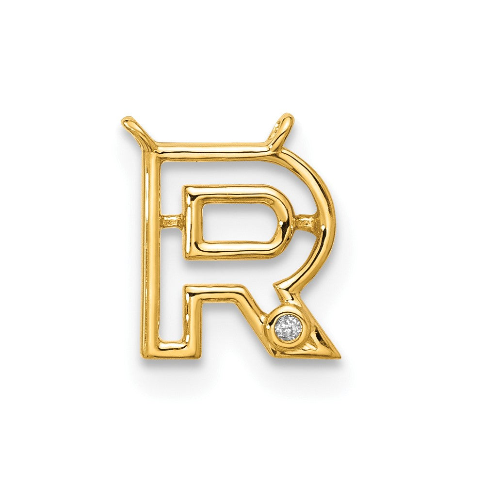 Stella & Dot 10ky Diamond Initial R Charm Element