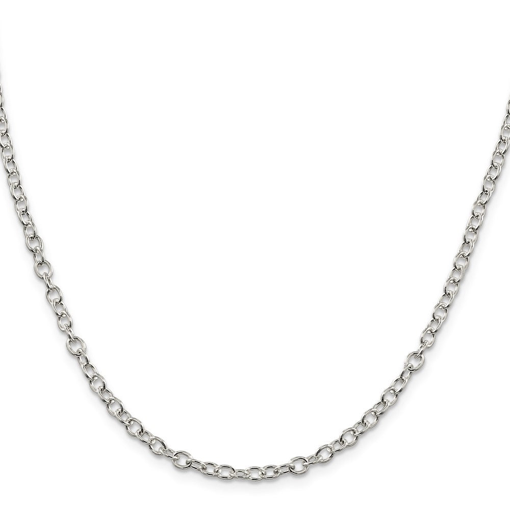 Sterling Silver 3.75mm Oval Cable Chain 26 Inches