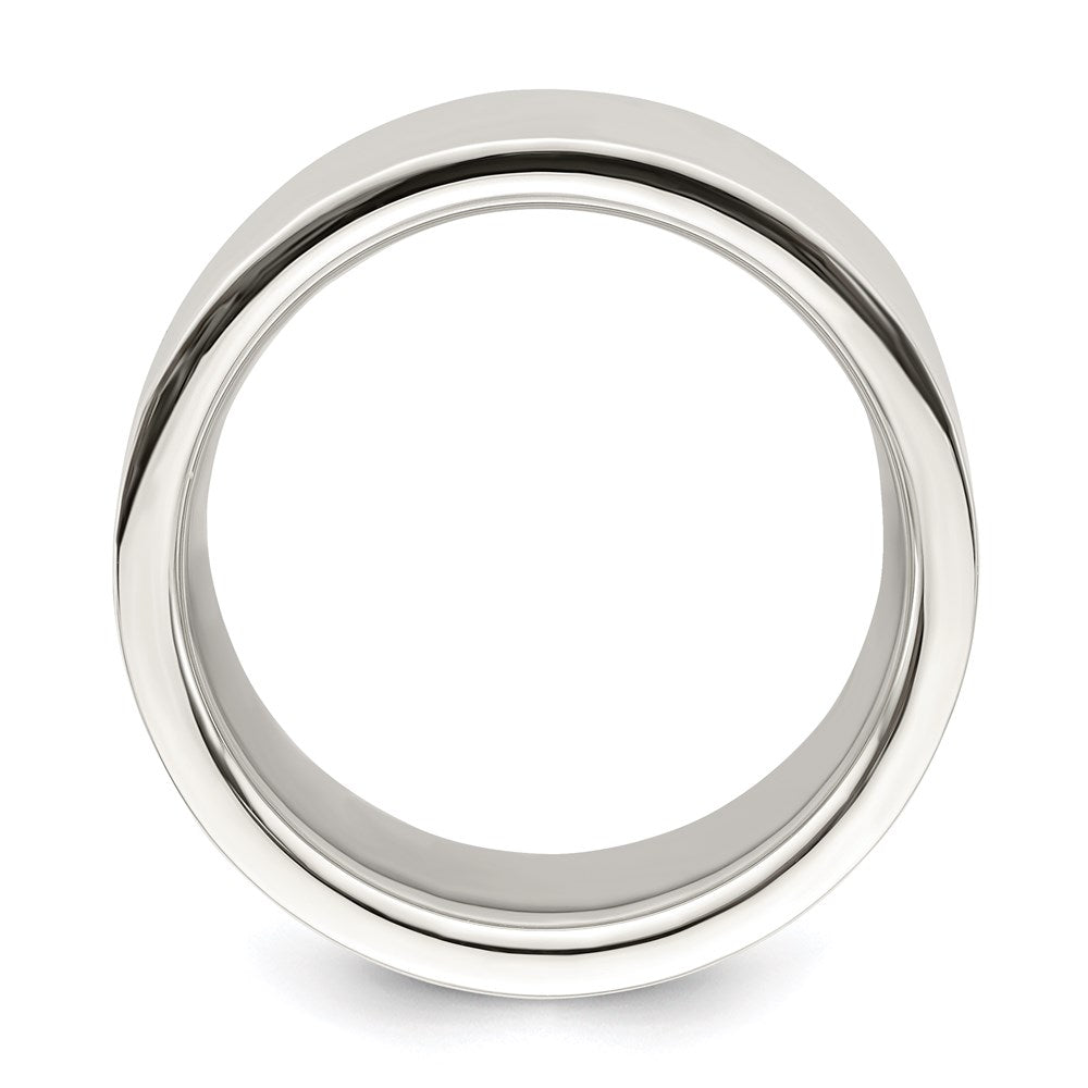 Sterling Silver 12mm Comfort Fit Flat Size 12.5 Band